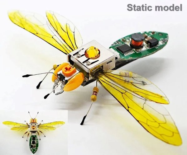 画像1: [ワスプスタティック] STEAM DIY ロボット昆虫科学発明電子動物学校競技会用非はんだ付け DIYキットSTEMロボット動物 S22d5469013123_4 (1)