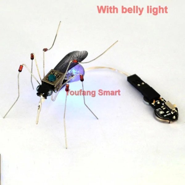 画像1: [蚊帳ライト] STEAM DIY ロボット昆虫科学発明電子動物学校競技会用非はんだ付け DIYキットSTEMロボット動物 S22d5469013123_9 (1)
