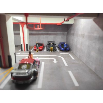 画像2: 1/64 地下駐車場モデル地下シーン 合金 車の保管場所写真ボックス S22d5567973648