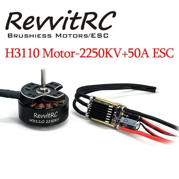 画像1: H-2250KV-APE32 50A - RevvitRC H3110 1850KV/2250KV ブラシレスモーター APE32 50A ESC 付き S22d5700199616_5 (1)