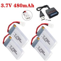 H31 バッテリー 3.7V 480mAh 752535 リポと充電器 H107 KY101 E33C E33 RC ドローン ヘリコプター 用  S22d5739065266