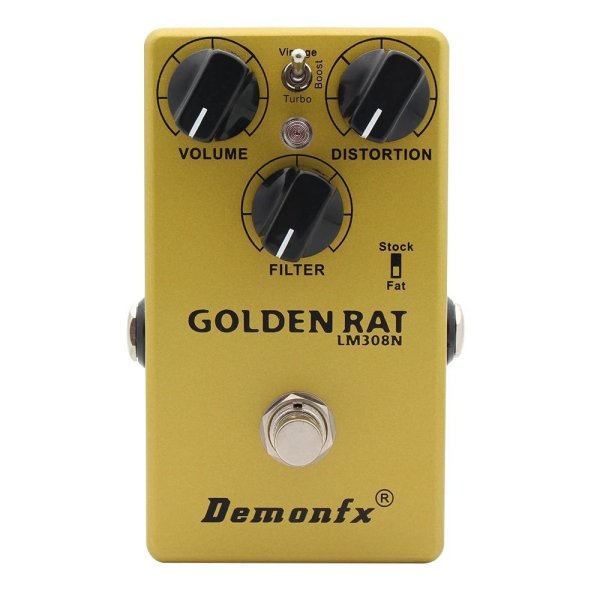 画像1: Demonfx GOLDEN RAT ギターエフェクター ファズ ディストーション ブースター トゥルーバイパス 高品質 S20d5783091566 (1)