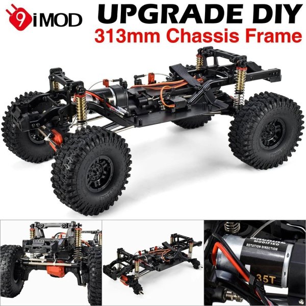 画像1: AUSTARHOBBY RC 313mm 2速トランスミッションシャーシフレーム、差動ポータルアクスル付き、Traxxas TRX 4 1/10クローラーカーパーツ用タイヤ付き S22d5828380227 (1)