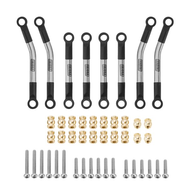 画像1: [シャーシリンク] INJORA ステンレススチール ハイクリアランス シャーシリンク ステアリングリンクセット 1/24 RCクローラー FMS FCX24 アップグレード 用 (FCX24-15 FCX24-16) S22d5954873069_1 (1)