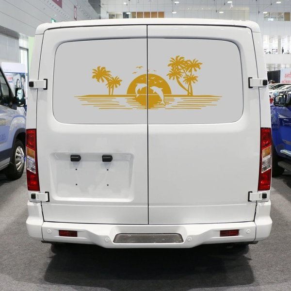画像3: バン、キャンピングカー、馬車、キャラバン、RV用カーゴグラフィック、イルカ、スイミング、スタイリング、装飾、デカール、自動車チューニングアクセサリー S25d5955854651 (3)
