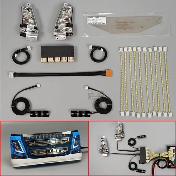 画像1: 1/14スケール 4イン1ライトシステム MFC-03 01 タミヤRCトラック VOLVO FH16 750 56362 モデルカー用パーツ S22d6103545524 (1)