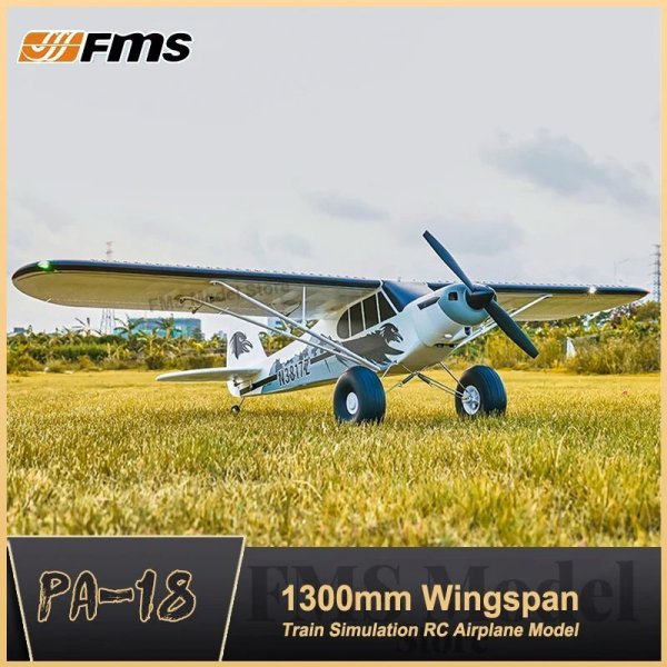 画像1: RTF FMS 1300 ミリメートル PA-18 RC 飛行機飛行機 J3 パイパースーパーカブ RC 飛行機 PNP トレーナー電動航空機屋外固定翼 S22d6124581475 (1)