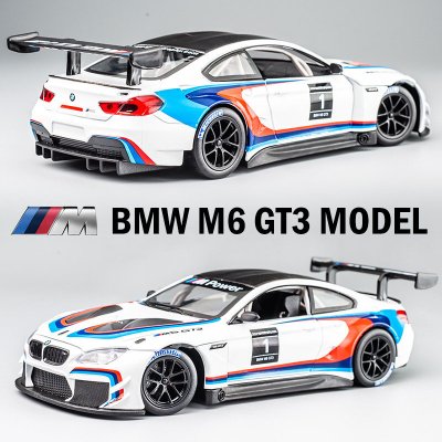 画像1: 1:24 BMW M6 GT3 合金 スポーツ車模型ダイキャスト メタル トラック レーシングシミュレーションサウンドとライトコレクション S22d6179113953