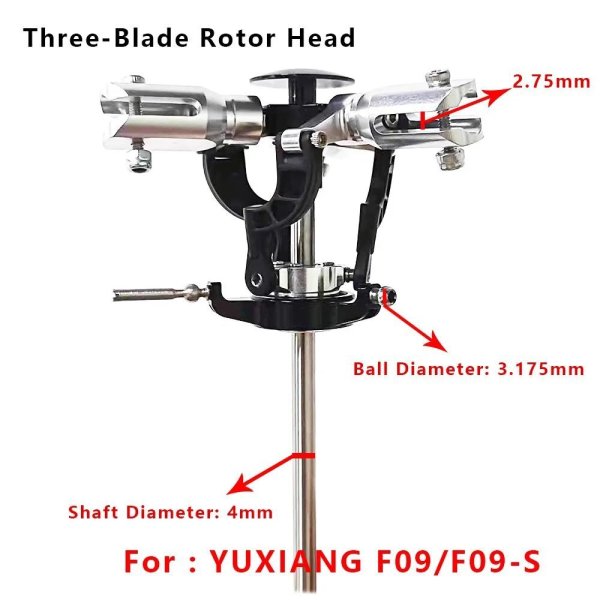 画像1: [ネイビーブルー] STASRC 4個  メタルメインローターホルダーグリップ YUXIANG F09 F09- F09 H ブラックホーク ヘリコプター  S22d6266342628_7 (1)