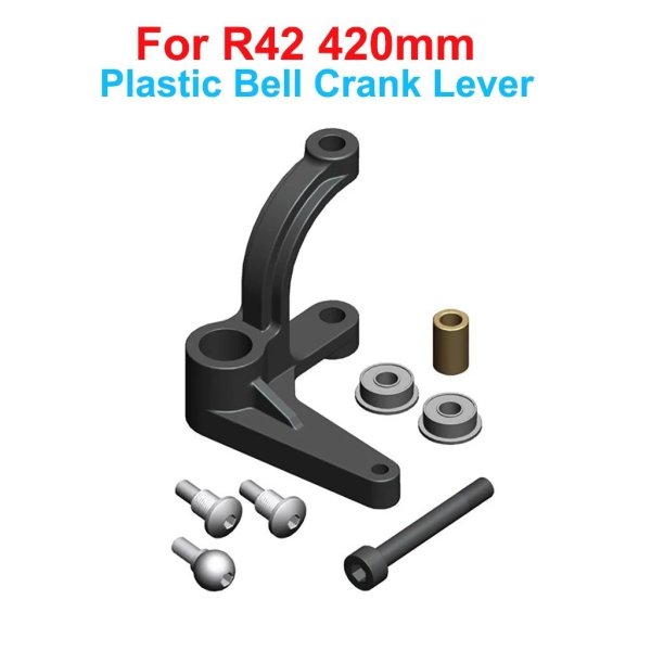 画像1: [ベルクランクレバー] ALZRC - R42 FBLキット RC ヘリコプター  DIY R42 ヘリコプター 交換部品 R42テールピッチスライダーセット R42プラスチックベルクランクレバー S22d6354969808_8 (1)