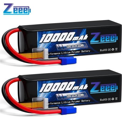 画像1: 2 個 ZEEE 3S 10000mAh Lipo バッテリー 14.8V 120C ソフトケース EC5 プラグ付き  S22d6358111231