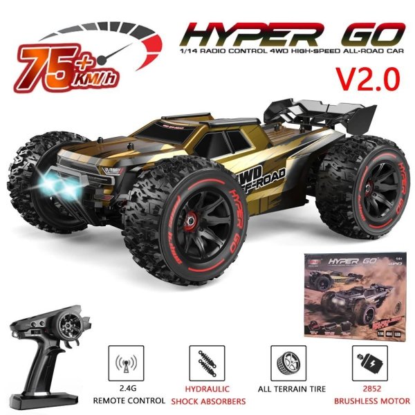 画像1: MJX Hyper Go 14210 1/14 スケール ブラシレスRCカー バッテリー2個 2.4G リモコン S22d6359514312 (1)