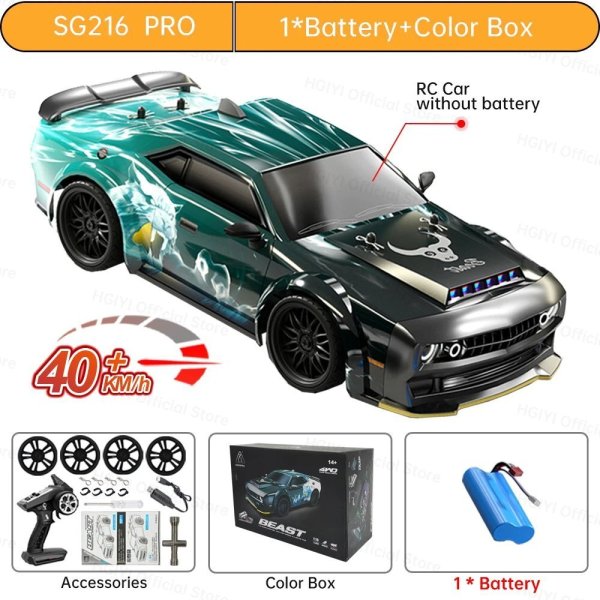 画像1: SG216 PRO ブラシレス ドリフトカー 70KM 4WD LED 高速ラジコン 子供 ギフト S22d6456598312_2 (1)