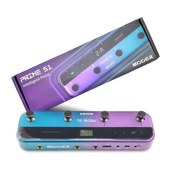 画像1: MOOER ギターペダル Prime S1 エフェクター 128種類のギターエフェクト ドラムマシン チューナー LOOPER サポート Bluetooth 内蔵バッテリー S22d6640469410 (1)