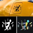 画像2: 面白い車のステッカー 燃料タンクポインターを引っ張る反射ビニールステッカー 高ガスデカール 燃料ゲージ空ステッカー デカール 自動車外装 S25d6662404557 (2)
