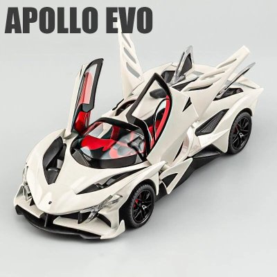 画像2: 1:24 アポロプロジェクト EVO スーパーカー 合金 ダイキャスト車模型 サウンドとライト S22d6746469966