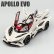 画像2: 1:24 アポロプロジェクト EVO スーパーカー 合金 ダイキャスト車模型 サウンドとライト S22d6746469966 (2)