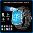 画像1: 1.96インチ デュアルカメラ スマートウォッチ 4G対応 SIMカード Bluetooth GPS Wi-Fi 通話 16GB ROM Google Play Android 8.1 S22d6781246581 (1)
