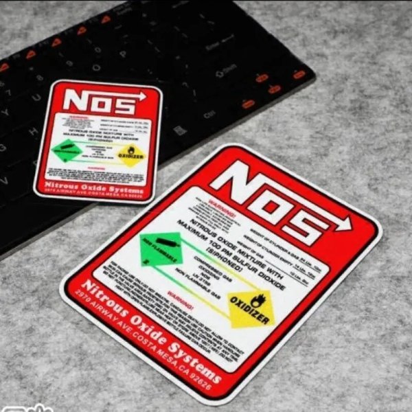 画像2: ドラッグレース用クリエイティブカーレーシングステッカー NOS 亜酸化窒素システムステッカー チューニングレーシングビニール モトクロスレーシングカースタイリング S25d6860888267 (2)