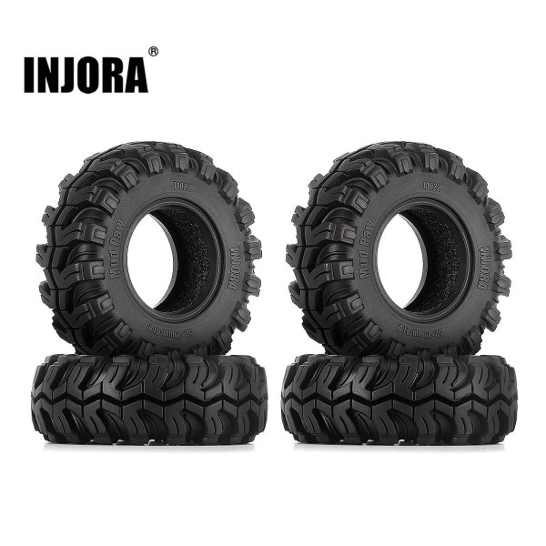 画像1: 4個 -T1022: INJORA Mud Paw 1.0インチ タイヤ 1/24 RC クローラー アキシャル SCX24 FMS FCX24 Enduro24 (T1022) S22d6861394353 (1)