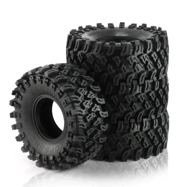 画像1: 1/10 RC クローラータイヤ 135mm 4個 SCX10 TRX4 軸 S22d6975379405 (1)
