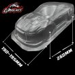 画像2: 1/10 GTR R35 PVC 透明クリーン未塗装 RCボディシェル 195mm幅 ドリフトランプシェードテール HSP HPI Traxxas Tamiya D5s MST用 S22d6982547066 (2)