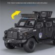 画像6: 1:24 合金 タイガー装甲車 トラック モデルダイキャスト メタル警察防爆車模型音と光   S22d6991933871 (6)