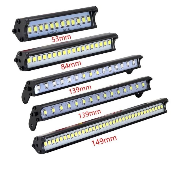 画像1: RCカー LEDライトバー 汎用 1/10 TRX4 SCX10 検索灯 S22d7125666599 (1)
