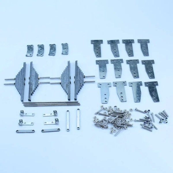 画像8: ステンレススチール製2軸バランスサスペンションキット スチールプレートトレーラー 1/14 タミヤ RCダンプトラック SCANIA 770S VOLVO FH16XL 車用 S25d7276414263 (8)