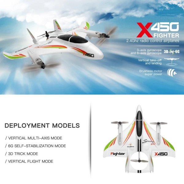 VTOL XK X450 AVIATER 垂直離着陸プレーン VTOL XK X450 AVIATER 垂直離着陸プレーン 2.4GHz エアー