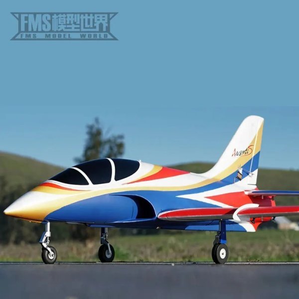 画像1: Gyro付 FMS Avanti V3 PNP RC Airplane 70mmダクトファンジェットRC大型EPOフォームモデル固定翼航空機 S22d7293124471 (1)