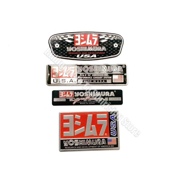 画像3: 3Dアルミ合金製 バイク用 ヨシムラ 排気管 ロゴステッカー 耐高温防水 バイク用 排気管 デカール S25d7308321094 (3)
