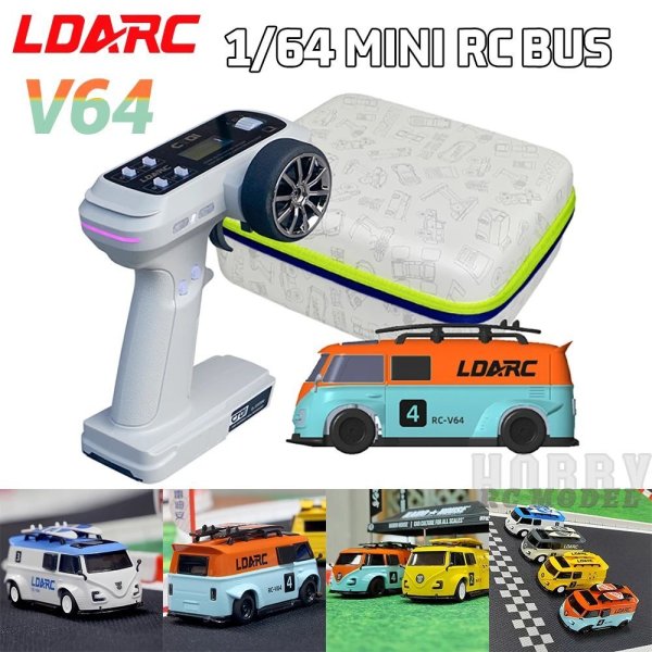 画像1: LDARC V64 1/64 RCカー 卓上 RTR 電動 ミニカー 大人/子供 S22d7345621649 (1)