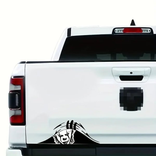 画像3: ブラック: 1PC ピエロのぞき見カーステッカー 自動車ウィンドウバンパートランク防水ビニールデカール 自己粘着ジョーカー面白い車スタイリング装飾 S20d7401544780 (3)