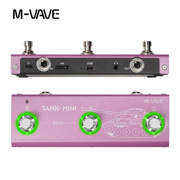 画像1: [TANK-MINI] M-VAVE マルチエフェクトペダル ギターペダル MK300/Blackbox/Tank-G/Tank-B/TANK-MINI/Cube Baby/LOST TEMPO エレキギターエフェクトペダル S22d7539930625_0 (1)