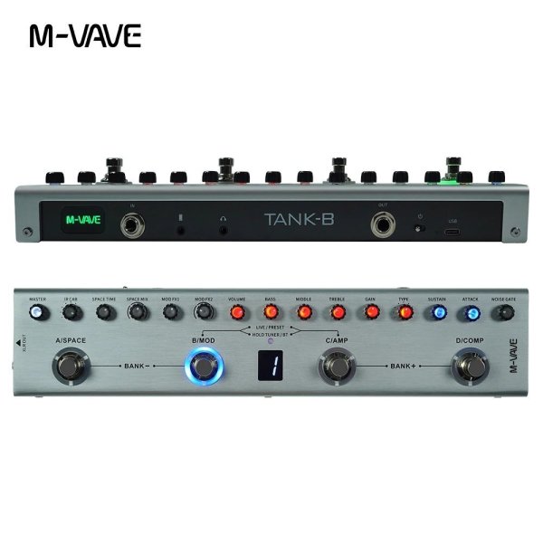 画像1: [Tank-B] M-VAVE マルチエフェクター ギターペダル MK300/Blackbox/Tank-G/Tank-B/TANK-MINI/Cube Baby/LOST TEMPO エレキギターエフェクターペダル S22d7539930625_4 (1)