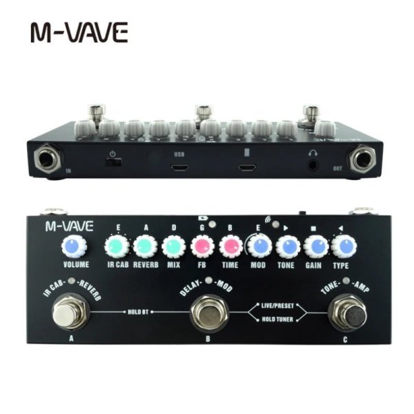 画像1: [Cube Baby] M-VAVE マルチエフェクター ギターペダル MK300/Blackbox/Tank-G/Tank-B/TANK-MINI/Cube Baby/LOST TEMPO エレキギターエフェクターペダル S22d7539930625_5 (1)