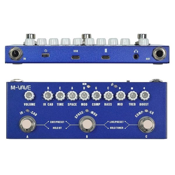 画像1: [Cube Baby Bass] M-VAVE マルチエフェクター ギターペダル MK300/Blackbox/Tank-G/Tank-B/TANK-MINI/Cube Baby/LOST TEMPO エレキギターエフェクターペダル S22d7539930625_6 (1)