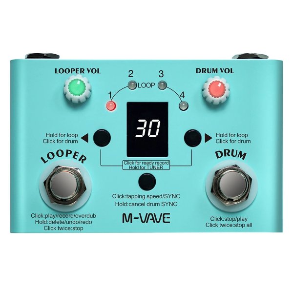 画像1: [LOST TEMPO ブルー] M-VAVE マルチエフェクター ギターペダル MK300/Blackbox/Tank-G/Tank-B/TANK-MINI/Cube Baby/LOST TEMPO エレキギターエフェクター S22d7539930625_8 (1)