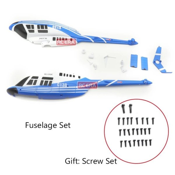 画像1: [キット 07 B] RC ERA C138 ベル 206 RC ヘリコプター 部品 胴体 ブレード グリップ テール ローター モーター ランディング スキッド アップグレード 送信機 S22d7570959638_9 (1)