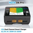 画像1: HOTA D6 Pro AC 200W DC 650W 15A デュアルチャンネル リポチャージャー パワーディストリビューション対応 1-6S バッテリーチャージャー RC モデル用 パーツ S22d7610595982 (1)