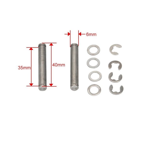 画像4: ダブルE 6mmステンレス製バケットピン 1/14 RC EC160E E010 E011 油圧ショベル用部品 S22d7657036100 (4)
