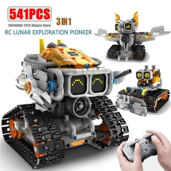 画像1: 月面探査ロボット STEM教育 ブロック 組み立て式 S22d7699443964 (1)