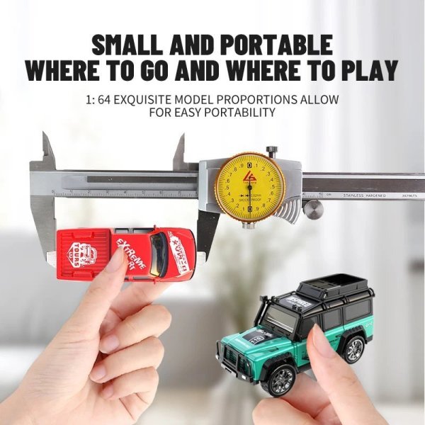 画像1: 6601グリーンRCカー MINI合金 1/64 ラジコンカー 子供 ギフト 電子玩具 S22d7805615387 (1)