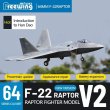 画像2: Freewing 64 ミリメートル F-22 ラプター V2 バージョン 4 チャンネルブラシレスシミュレーションモデル RC 航空機戦闘機 PNP S22d7816587599 (2)