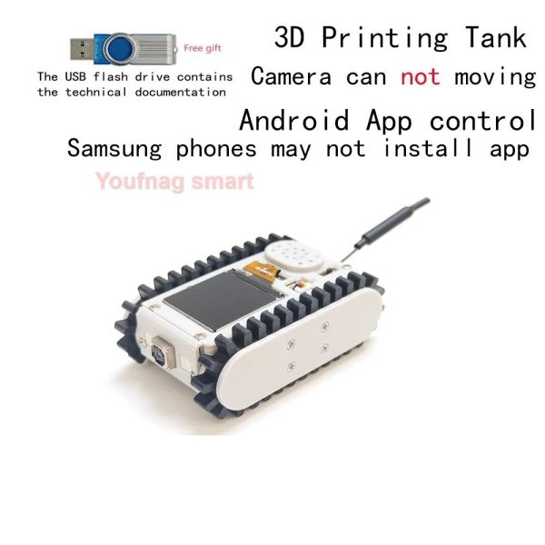 画像1: [固定カメラ] パイプライン検査 ワイヤレスビデオカートラック RCロボット カメラメーカー教育 Esp32スキャンコードネットワーキング DIYプログラムおもちゃ付き S22d7833791815_0 (1)
