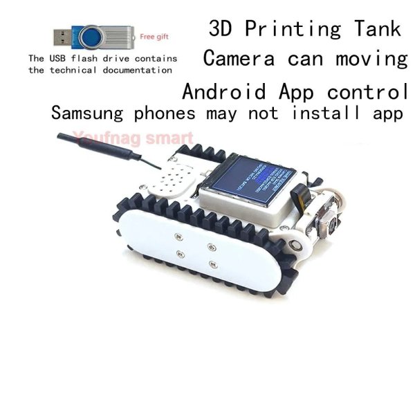 画像1: [カメラ調整] パイプライン検査ワイヤレスビデオカートラックRCロボットカメラメーカーティーチングEsp32スキャンコードネットワーキングDIYプログラムおもちゃ S22d7833791815_2 (1)