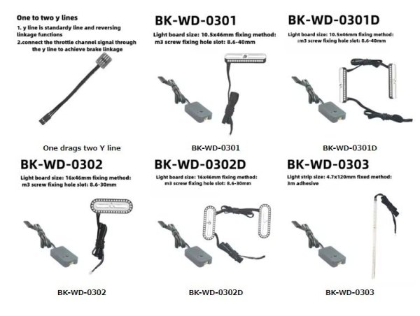 画像5: RCテールライト多機能パイロットライトブレーキリンケージリモートコントロールカーユニバーサル改造アップグレード切り替え可能モードテールライト S25d7885079687 (5)