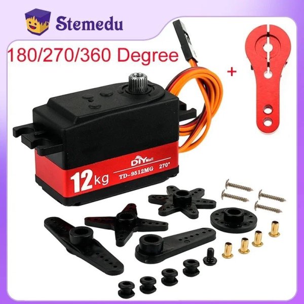 画像1: 12KG デジタルサーボ TD 9512MG セミメタル 4.8V 7.4V ステアリングギア 180/270/360度 RCカー 1:8 1:10 ドリフトカー フラットランナー用 S22d7924466141 (1)