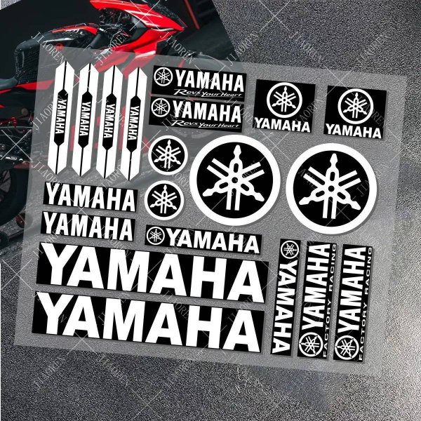 画像2: ビニール製バイクステッカー ヤマハ ステッカー ロゴ デカール YAMAHAS バイク ヘルメット 車 MT 07 09 R1 R3 R6 NMAX TMAX XMAX TENERE 700 JOG S20d8036513459 (2)